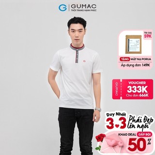 [Mã WABRGUM giảm 10% tối đa 30K đơn 99K] Áo polo nam cổ trụ phối màu GUMAC kiểu dáng lịch lãm, nhiều màu ATNB398
