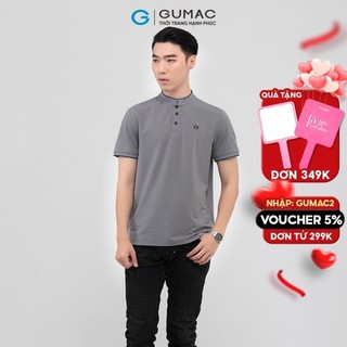 Áo thun polo nam GUMAC cổ trụ bo sọc, lịch lãm phong cách basic ATNB399