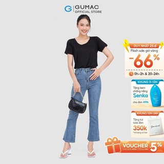 Quần jeans nữ ống loe GUMAC QJC05015 form skiny trẻ trung