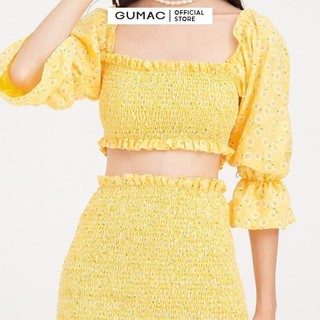 Chân váy nữ chạy smocking GUMAC VB783