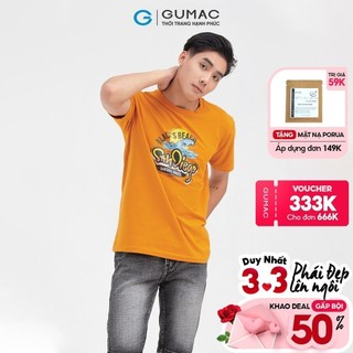 Áo thun nam in chữ gumac atnb6115