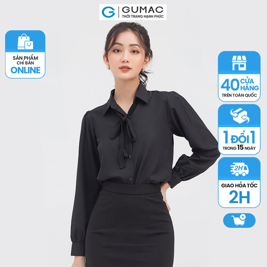 Áo sơ mi buột nơ AA910 GUMAC