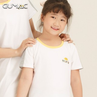 Đầm phối vai xám DKA871 GUMAC