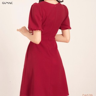 Đầm cổ bẻ phối nút DA539 GUMAC