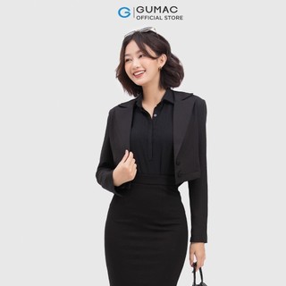 Chân váy bút chì nữ cơ bản GUMAC màu đen basic VC04030