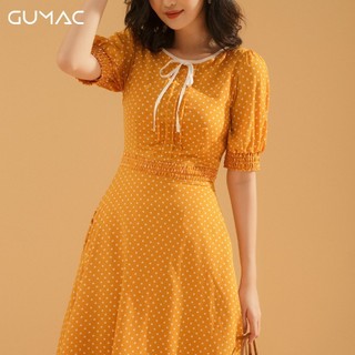 Đầm bi phối nơ DA715 GUMAC