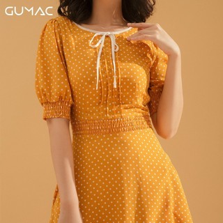 Đầm bi phối nơ DA715 GUMAC