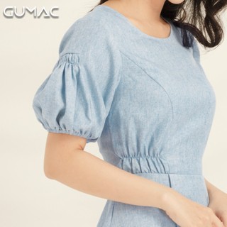 Đầm tay phồng nhún eo DA813 GUMAC