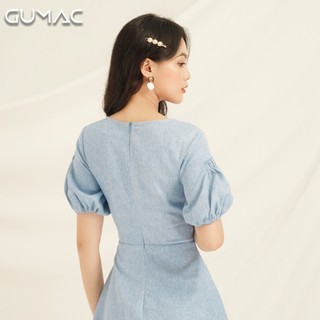 Đầm tay phồng nhún eo DA813 GUMAC