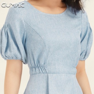 Đầm tay phồng nhún eo DA813 GUMAC