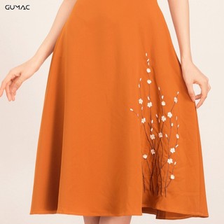 Đầm 2 dây thêu tùng DA572 GUMAC