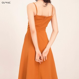 Đầm 2 dây thêu tùng DA572 GUMAC
