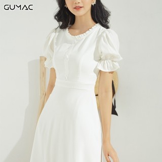Đầm cổ bèo nút bọc DA631 GUMAC