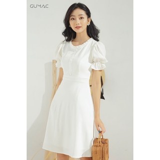Đầm cổ bèo nút bọc DA631 GUMAC