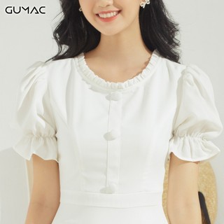 Đầm cổ bèo nút bọc DA631 GUMAC