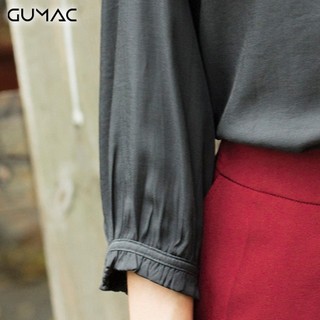 Áo phối nơ tay phồng AA304 GUMAC