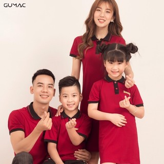 Đầm phối màu cổ bẻ cho Mẹ DA514 GUMAC