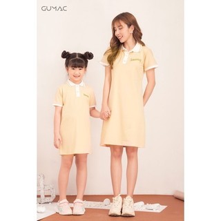 Đầm phối màu cổ bẻ cho Mẹ DA514 GUMAC