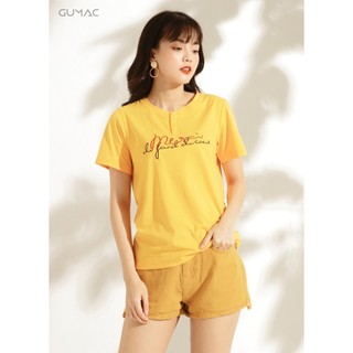 Áo thun nữ thêu Merci GUMAC AT10939