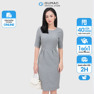[Mã WABRGUM giảm 10% tối đa 30K đơn 99K] Đầm ôm body nữ xếp ly eo GUMAC tôn dáng quyến rũ DC04063