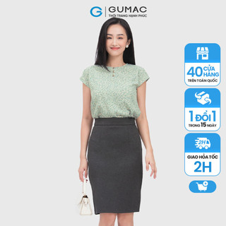 Chân váy bút chì nữ thời trang GUMAC màu đen thiết kế basic thanh lịch VC04027