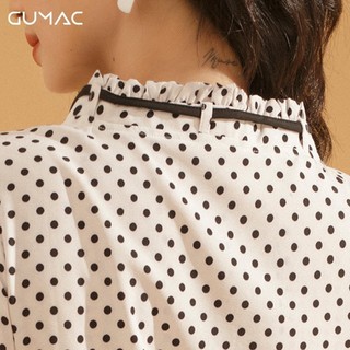 Áo chấm bi phối viền AA707 GUMAC
