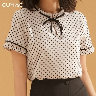 Áo chấm bi phối viền AA707 GUMAC