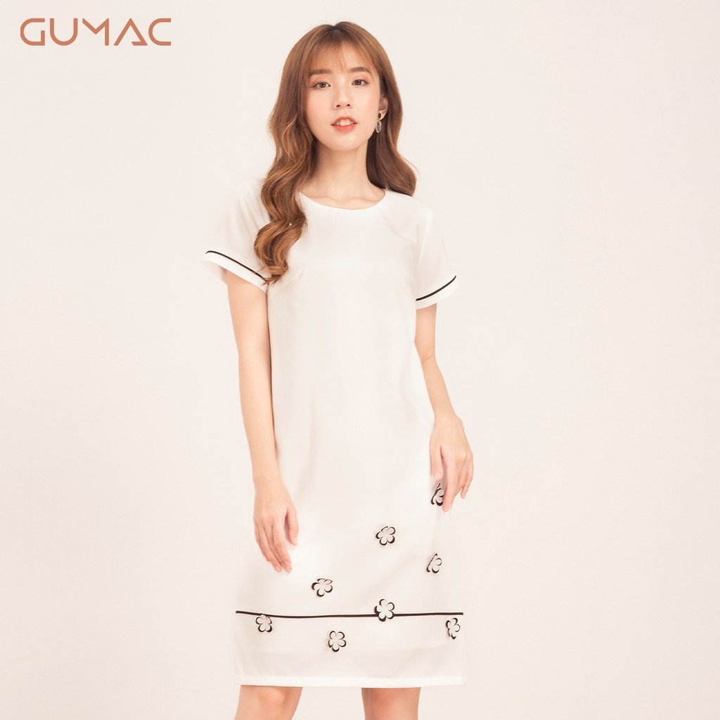 Đầm suông đính hoa DA570 GUMAC