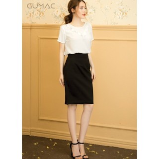 Áo phối bèo GUMAC A02941_TRANG
