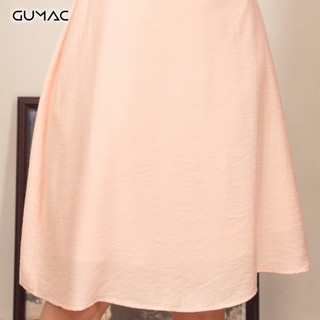 Đầm tay phồng nút bọc cho Mẹ GUMAC DA404