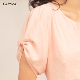 Đầm tay phồng nút bọc cho Mẹ GUMAC DA404