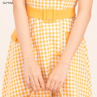 Đầm caro cổ vest DA516 GUMAC
