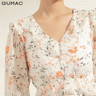 Đầm phối bèo cổ V DA1158 GUMAC