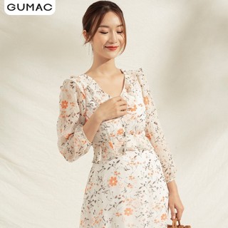 Đầm phối bèo cổ V DA1158 GUMAC