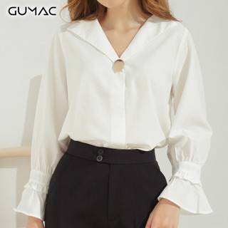 Áo cổ bẻ nút vàng AA601 GUMAC