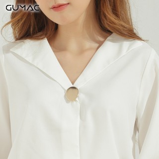 Áo cổ bẻ nút vàng AA601 GUMAC