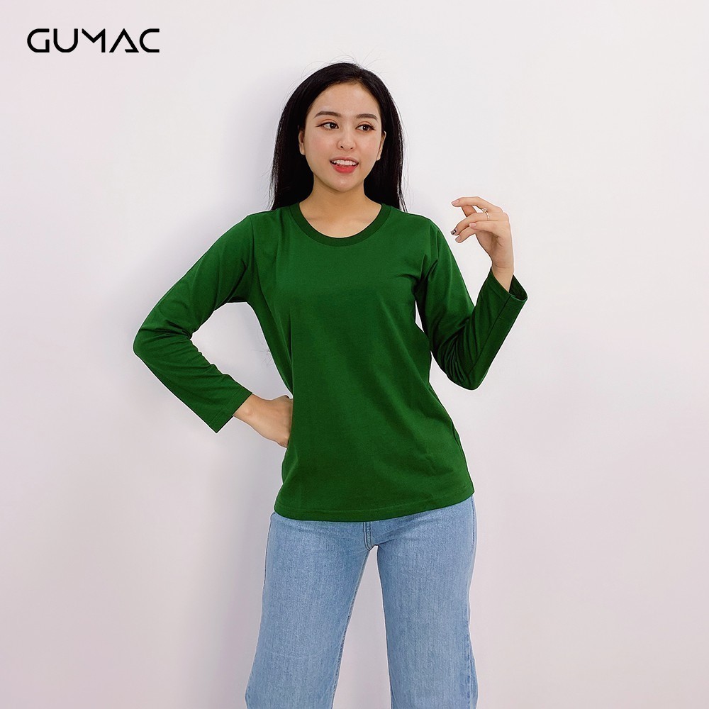 Áo thun tay dài basic GUMAC AT11856
