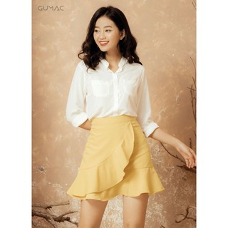 Chân váy nữ bèo đắp chéo GUMAC CV12904_VANG