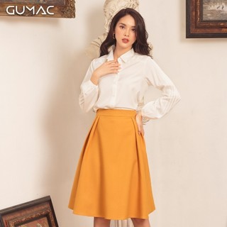 Chân váy xòe xếp ly GUMAC VA452_VANG