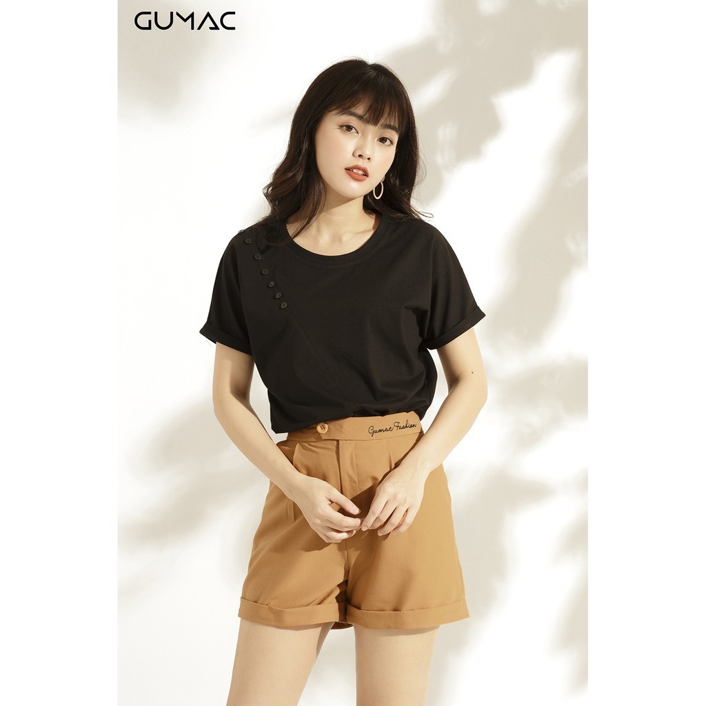 Áo thun tay dơi đính nút GUMAC AT10972