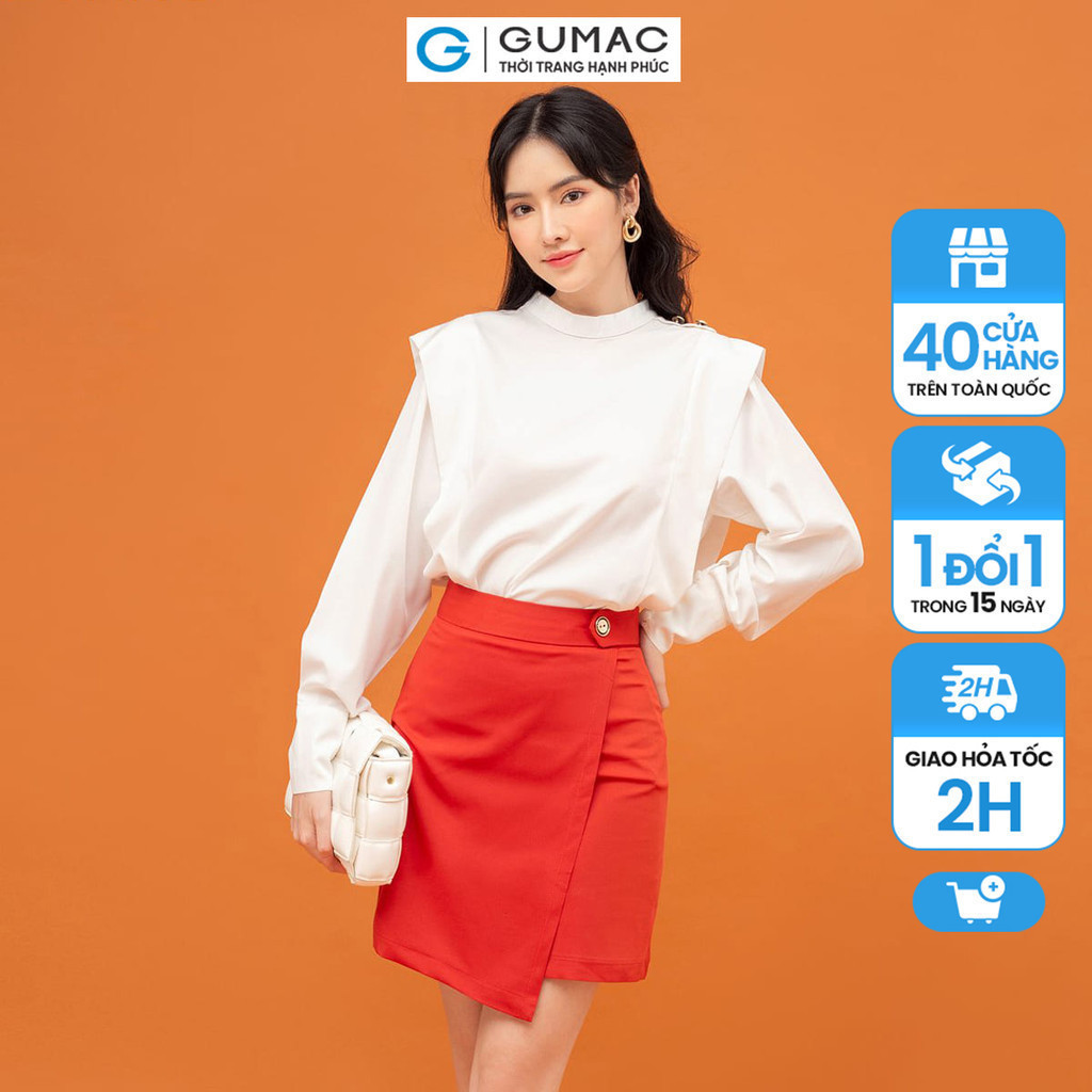Chân váy phối nút GUMAC VB4205