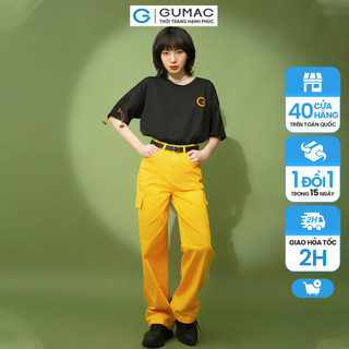 Quần jean nữ ống rộng thiết kế 2 túi hộp GUMAC đủ size QJB342