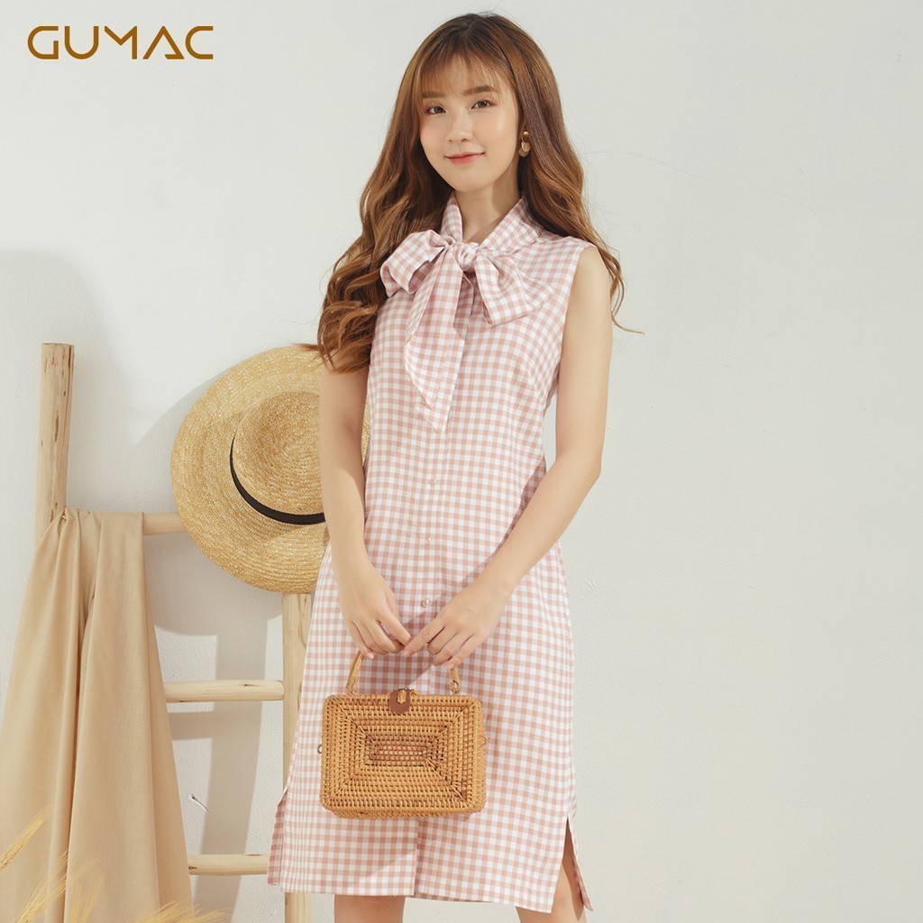 Đầm suông thắt nơ DA637 GUMAC