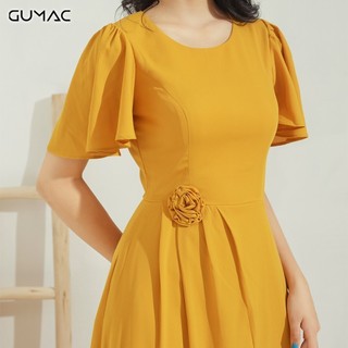 Đầm tay loe phối hoa DA682 GUMAC