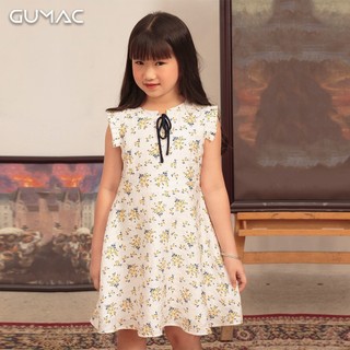 Đầm họa tiết nơ cổ cho Bé DKA443 GUMAC
