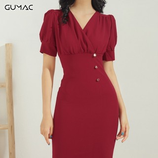Đầm vạt đắp nhún DA666 GUMAC