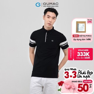 Áo polo nam cá tính tay phối màu GUMAC nhiều màu ATNB397
