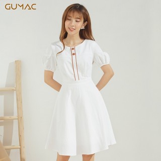 Đầm xòe viền nẹp nút DA660 GUMAC