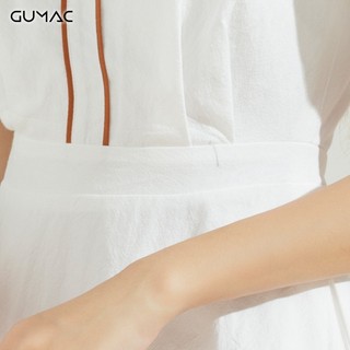 Đầm xòe viền nẹp nút DA660 GUMAC