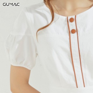 Đầm xòe viền nẹp nút DA660 GUMAC